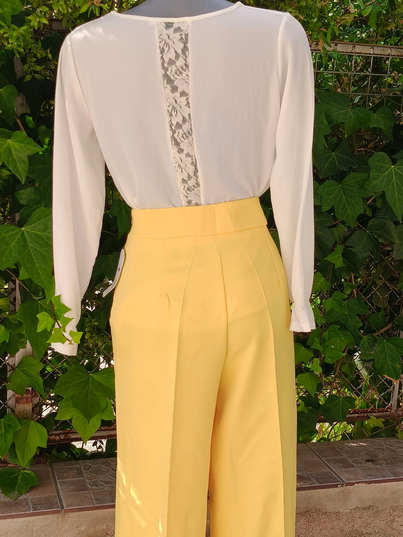 Flowy yellow wide-leg pants – photo 7